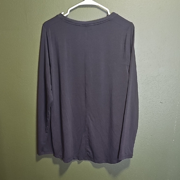 Athleta Scoop Neck Long Sleeve Top Gray T-Shirt Womens Activewear‎ - Picture 6 of 6
